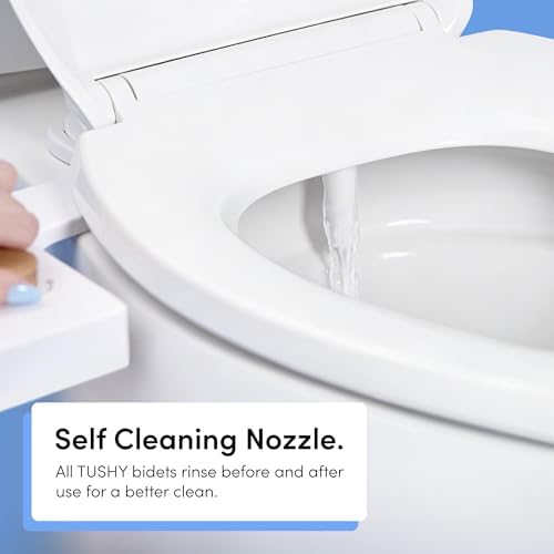 TUSHY Classic 3.0 Bidet Toilet Seat Attachment - a Non-Electric Self Cleaning Water Sprayer with Adjustable Water Pressure Nozzle, Angle Control & Easy Home Installation (Brushed Nickel)|B08VS11Z1N