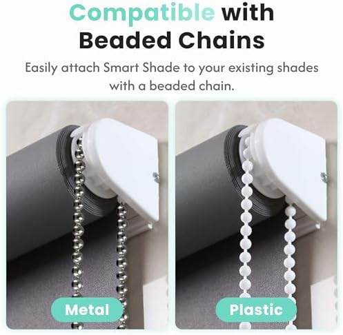Aura Roller Smart Shade Driver, Remote Control & WiFi Dongle | Automate Existing Blinds | Beaded Window Shade Compatible Up to 4x5ft | Rechargeable Battery | Set Schedules | Hands Free Voice Control|B0FRZH12K5