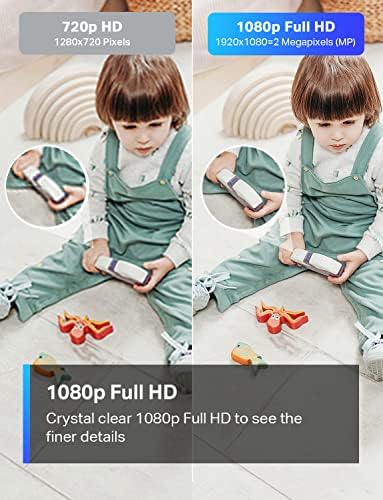 TP-Link Tapo 1080P Indoor Security Camera for Baby Monitor, Dog Camera w/Motion Detection, 2-Way Audio Siren, Night Vision, Cloud & SD Card Storage, Works w/Alexa & Google Home (Tapo C100)|B0866S3D82