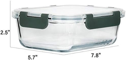 M MCIRCO [8-Pack,30 oz] Glass Meal Prep Containers,Glass Food Storage Containers,Airtight lunch Containers with Lids, Microwave, Oven, Freezer and Dishwasher|B07Q498XSZ