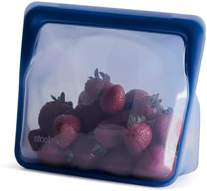 Stasher Premium Reusable Silicone Bag, Stand-Up Mega, Clear, 104 oz | Food-Safe Silicone, Reusable Freezer Bags, Microwave, Dishwasher, Pantry, Meal Prep, Food Storage Bag, Eco-Friendly|B08M3RBD2Y