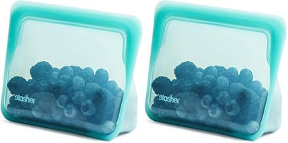 Stasher Premium Reusable Silicone Bag, Stand-Up Mega, Clear, 104 oz | Food-Safe Silicone, Reusable Freezer Bags, Microwave, Dishwasher, Pantry, Meal Prep, Food Storage Bag, Eco-Friendly|B08M3RBD2Y