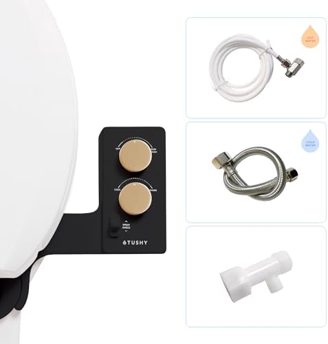 TUSHY Classic 3.0 Bidet Toilet Seat Attachment - a Non-Electric Self Cleaning Water Sprayer with Adjustable Water Pressure Nozzle, Angle Control & Easy Home Installation (Brushed Nickel)|B08VS11Z1N