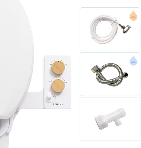 TUSHY Classic 3.0 Bidet Toilet Seat Attachment - a Non-Electric Self Cleaning Water Sprayer with Adjustable Water Pressure Nozzle, Angle Control & Easy Home Installation (Brushed Nickel)|B08VS11Z1N