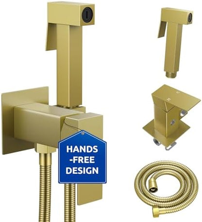 Arofa Handheld Bidet Sprayer, Bidet Attachment for Toilet, Brushed Nickel | Adjustabel Water Flow, Leak-Free Hose, 7/8" T-valve, Fits Two-Piece Toilet, Feminine/Baby Wash, Easy Install, Stainless Steel|B086W1YZSH