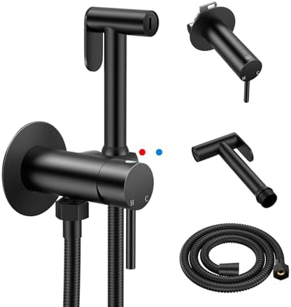Arofa Handheld Bidet Sprayer, Bidet Attachment for Toilet, Brushed Nickel | Adjustabel Water Flow, Leak-Free Hose, 7/8" T-valve, Fits Two-Piece Toilet, Feminine/Baby Wash, Easy Install, Stainless Steel|B086W1YZSH