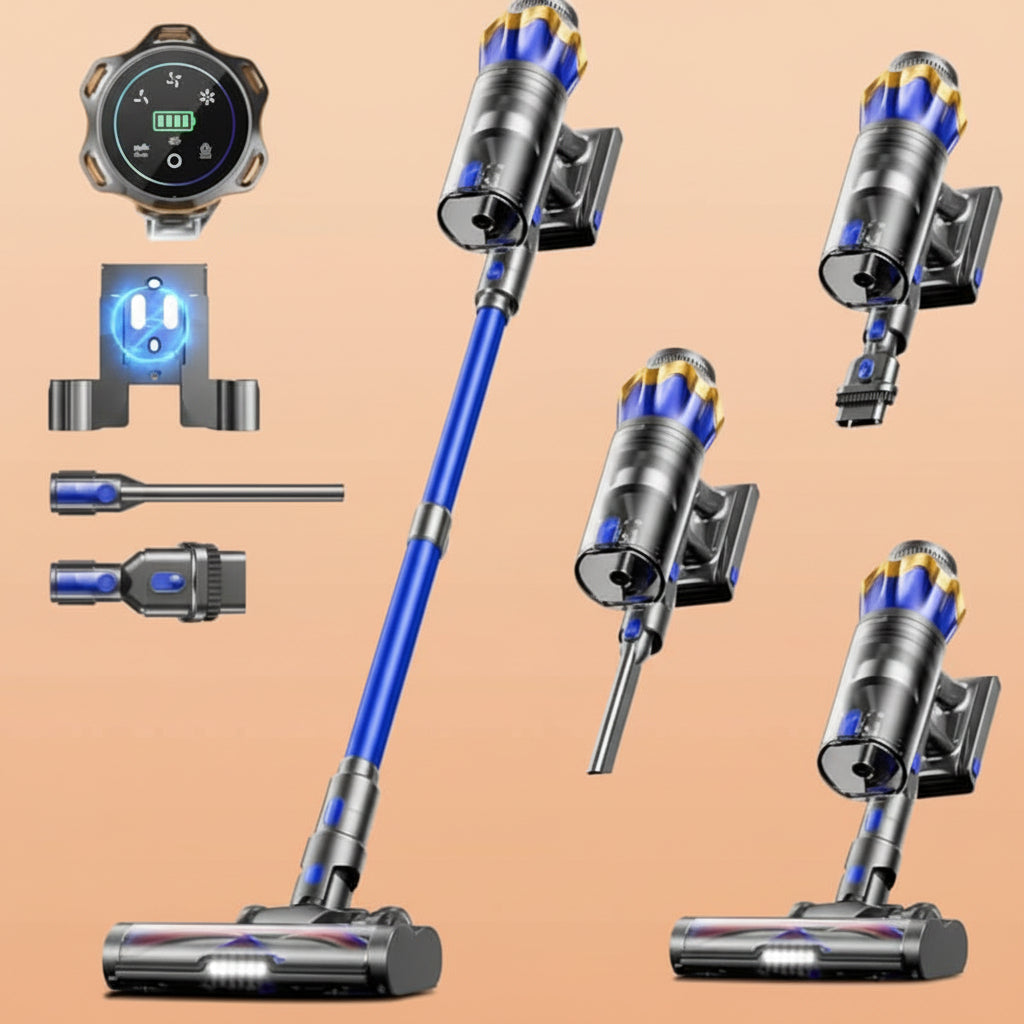 Cordless Vacuum Cleaner, Upgraded 650W 55KPA 70Mins Cordless Stick Vacuum Cleaner with Self-Standing and Touch Screen, Anti-tangle Wireless Vacumm, Vacuum Cleaners for Home/Pet Hair/Carpets/Floors|B0F1N21NKM