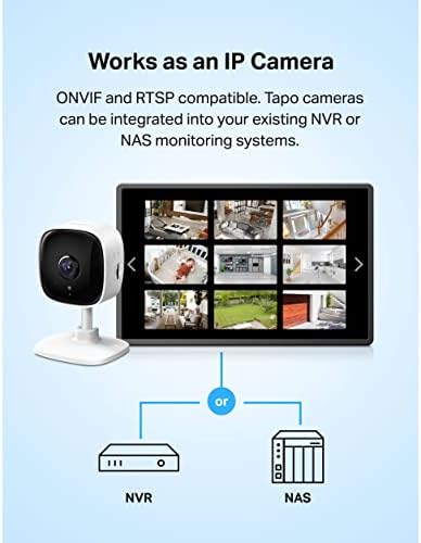 TP-Link Tapo 1080P Indoor Security Camera for Baby Monitor, Dog Camera w/Motion Detection, 2-Way Audio Siren, Night Vision, Cloud & SD Card Storage, Works w/Alexa & Google Home (Tapo C100)|B0866S3D82