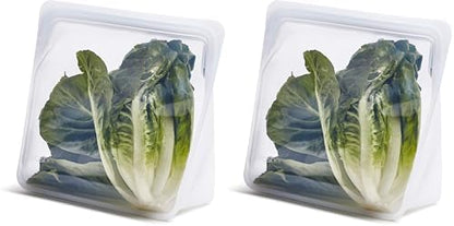 Stasher Premium Reusable Silicone Bag, Stand-Up Mega, Clear, 104 oz | Food-Safe Silicone, Reusable Freezer Bags, Microwave, Dishwasher, Pantry, Meal Prep, Food Storage Bag, Eco-Friendly|B08M3RBD2Y