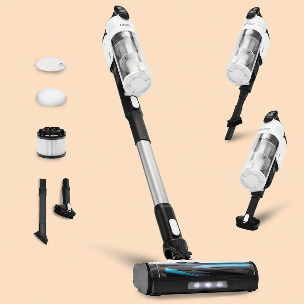Levoit Cordless Vacuum Cleaner, Anti-Tangle for Pet Hair, Up to 50 Minutes | Powerful Suction, Lightweight, Rechargeable, Versatile for Carpets & Hard Floors, 180° Lay-Flat Design, LVAC-200|B0CB6B2JWG