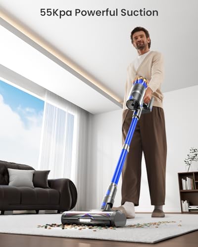 Cordless Vacuum Cleaner, Upgraded 650W 55KPA 70Mins Cordless Stick Vacuum Cleaner with Self-Standing and Touch Screen, Anti-tangle Wireless Vacumm, Vacuum Cleaners for Home/Pet Hair/Carpets/Floors|B0F1N21NKM