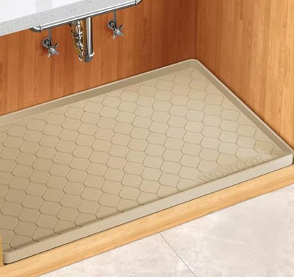 Winisok Waterproof Under Sink Mat 34" x 22", Silicone Mat, Dark Gray | Raised Edge Traps Spills & Leaks, Shelf Liner, Cabinet Protector, for Kitchen, Bathroom, Boots, Pets, Home Essentials|B0CSPKSCP2