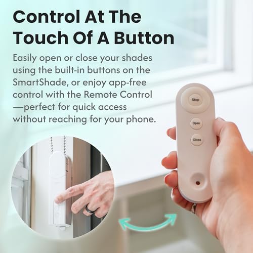 Aura Roller Smart Shade Driver, Remote Control & WiFi Dongle | Automate Existing Blinds | Beaded Window Shade Compatible Up to 4x5ft | Rechargeable Battery | Set Schedules | Hands Free Voice Control|B0FRZH12K5