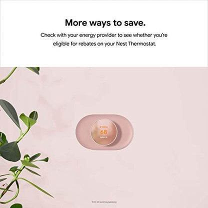 Google Nest Thermostat - Smart Thermostat for Home - Programmable Wifi Thermostat - Charcoal|B08HRPDBFF