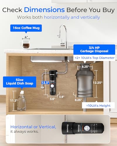 Waterdrop 10UA Under Sink Water Filter System, NSF/ANSI 42 Certified 1 Year | Reduces PFAS, PFOA/PFOS, Lead, Chlorine, Bad Taste & Odor, Under Counter Water Filter Connects Directly to Your Faucet|B083NPW1DN