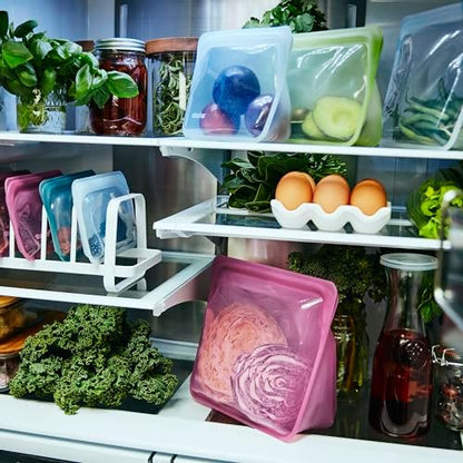 Stasher Premium Reusable Silicone Bag, Stand-Up Mega, Clear, 104 oz | Food-Safe Silicone, Reusable Freezer Bags, Microwave, Dishwasher, Pantry, Meal Prep, Food Storage Bag, Eco-Friendly|B08M3RBD2Y