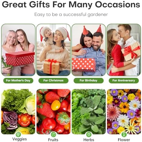 Ahopegarden Indoor Garden Hydroponics Growing System: 10 Pods Plant Germination Kit Herb Vegetable Growth Lamp Countertop with LED Grow Light - Hydrophonic Planter Grower Harvest Lettuce|B0B6BB4TVC