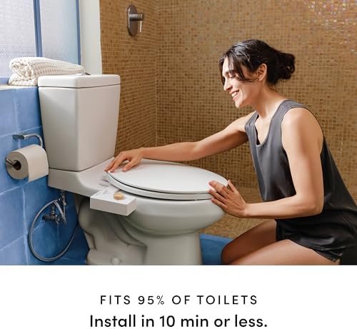 TUSHY Classic 3.0 Bidet Toilet Seat Attachment - a Non-Electric Self Cleaning Water Sprayer with Adjustable Water Pressure Nozzle, Angle Control & Easy Home Installation (Brushed Nickel)|B08VS11Z1N